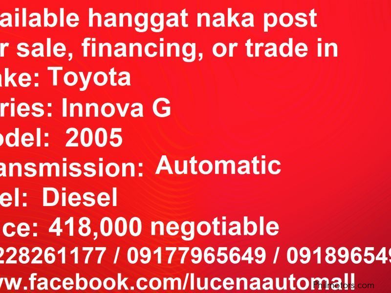 Toyota Innova G Diesel Quality in Philippines