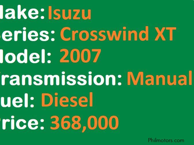 Isuzu Crosswind in Philippines