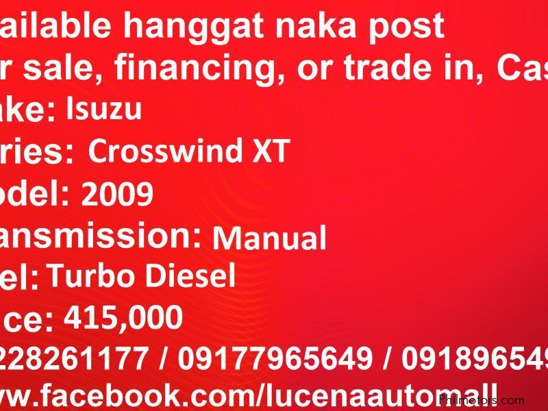 Isuzu Crosswind XT Lucena City in Philippines