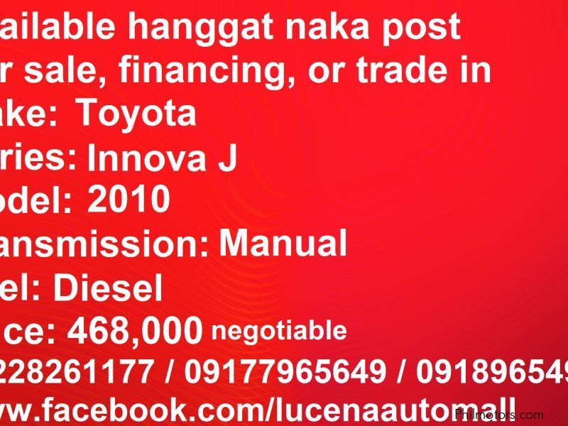 Toyota Innova Diesel Quality in Philippines