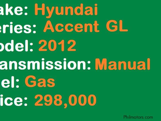 Hyundai Accent GL MT Lucena City in Philippines
