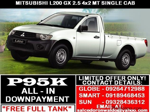 Used Mitsubishi L200 Single Cab Pick Up 2012 L200 Single Cab