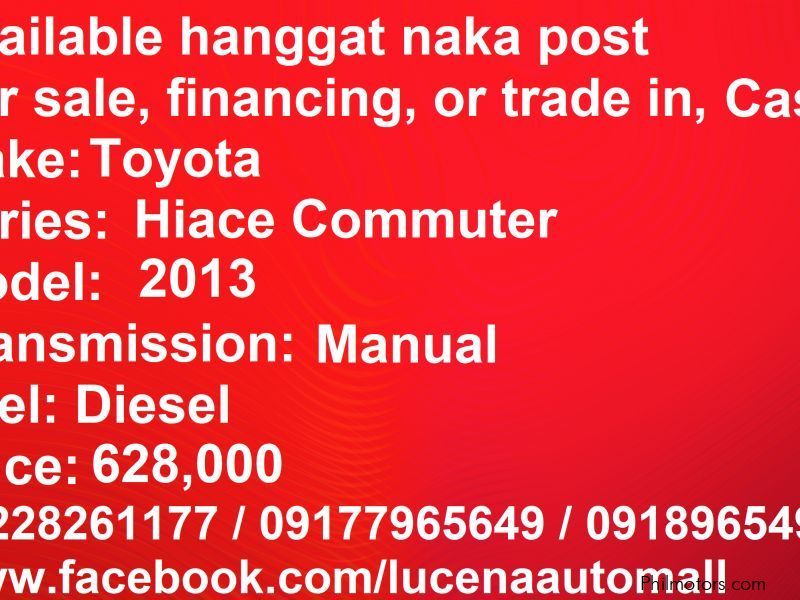 Toyota Hiace Commuter Van Lucena City in Philippines