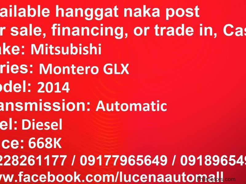 Mitsubishi Montero GLX automatic 2014  in Philippines