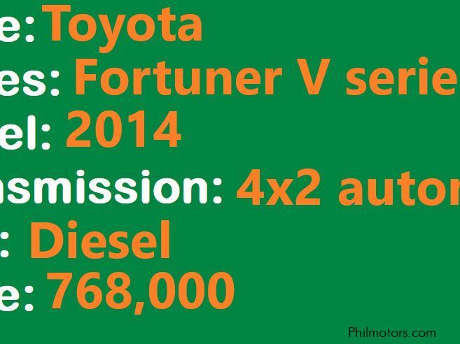 Toyota Fortuner V AT Lucena City in Philippines