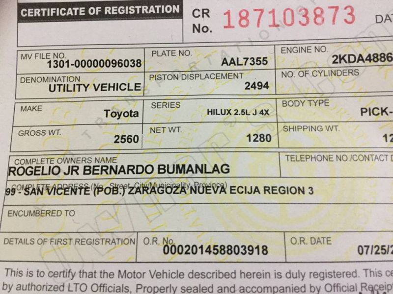 Toyota Hilux J. G-Look in Philippines
