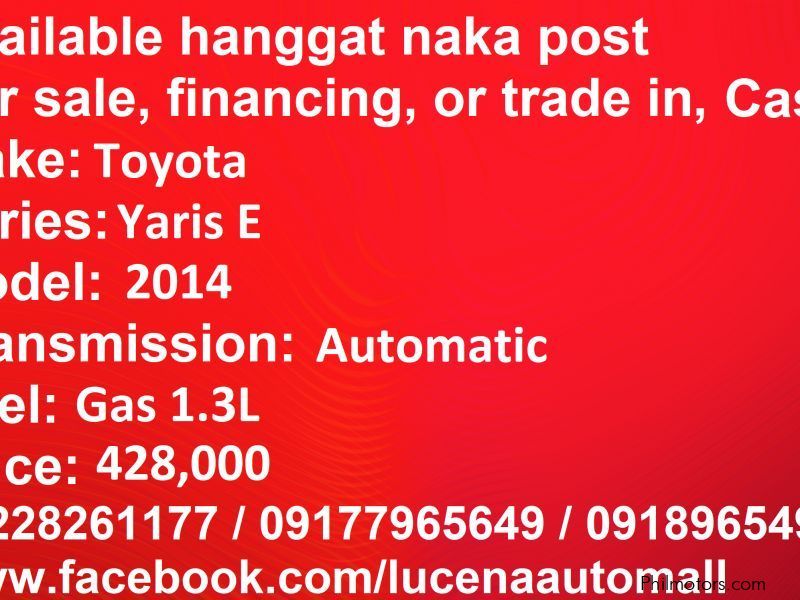 Toyota Yaris E automatic Lucena City in Philippines