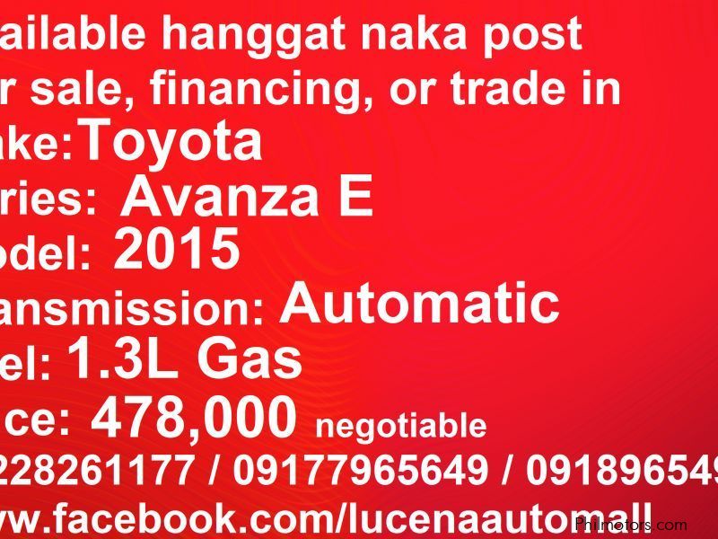 Toyota Avanza E matic in Philippines