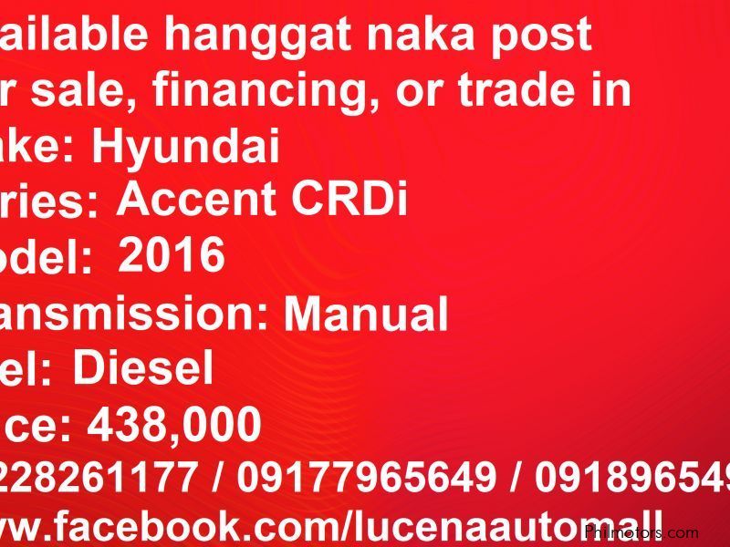 Hyundai Accent CRDi Diesel in Philippines