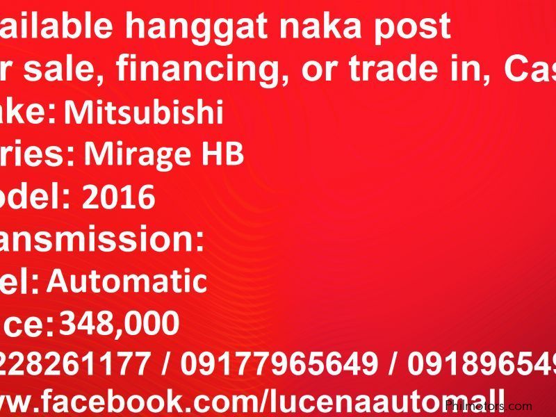 Mitsubishi Mirage 2016 Automatic Lucena City in Philippines