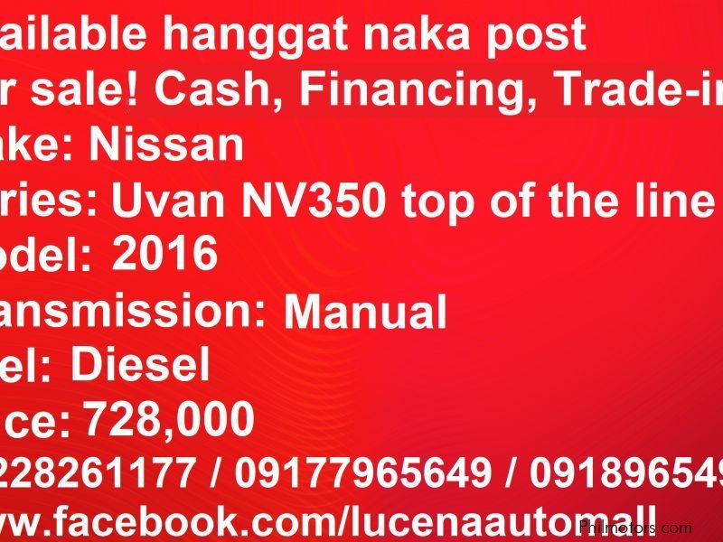 Nissan Urvan NV350 Lucena City in Philippines