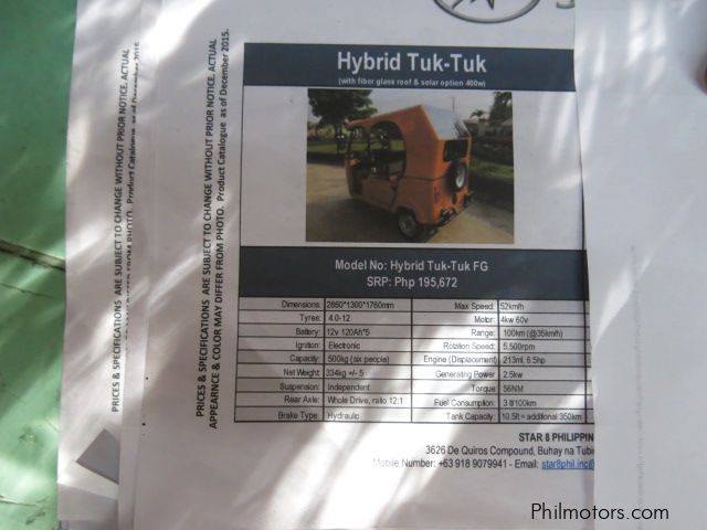 Other Star 8-V Hybrid TukTuk in Philippines
