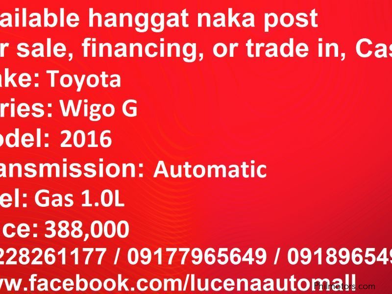 Toyota Wigo G Automatic Lucena City in Philippines