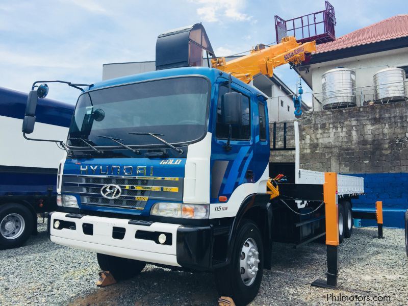Hyundai Boom Truck / Cargo Crane Truck with Man Lift Basket in Philippines