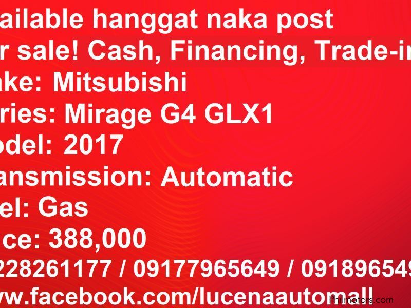 Mitsubishi Mirage G4 GLX1 automatic Lucena City in Philippines
