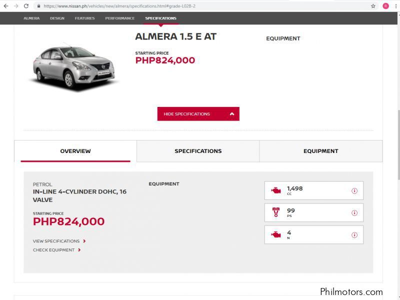 Nissan Almera in Philippines