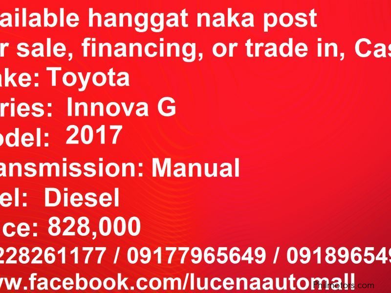 Toyota Innova G Diesel Quality in Philippines