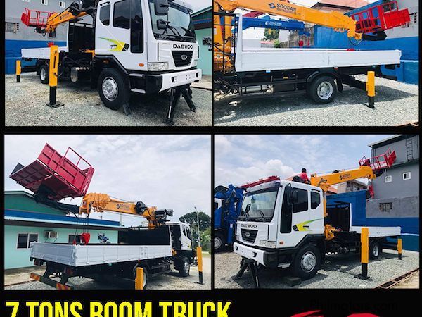 Daewoo Boom Truck / Cargo Crane Truck with Man Lift Basket in Philippines