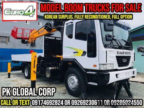 Daewoo Boom Truck / Cargo Crane Truck with Man Lift Basket in Philippines