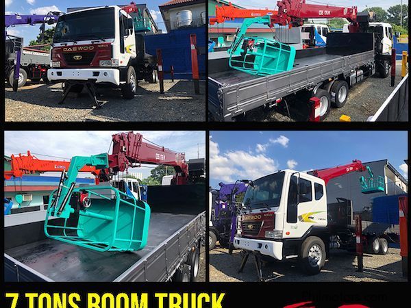 Daewoo Boom Truck / Cargo Crane Truck with Man Lift Basket in Philippines