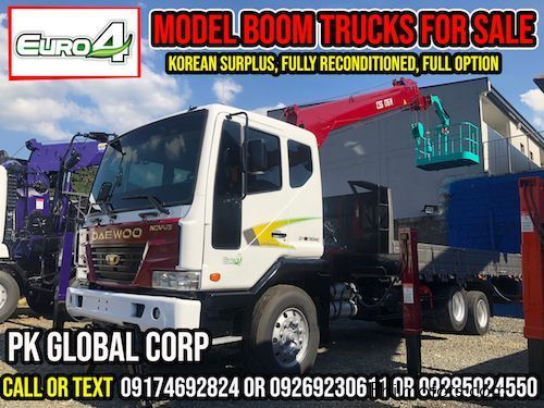 Daewoo Boom Truck / Cargo Crane Truck with Man Lift Basket in Philippines