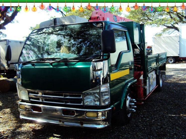 Isuzu Elf Dropside Cargo With Crane in Philippines