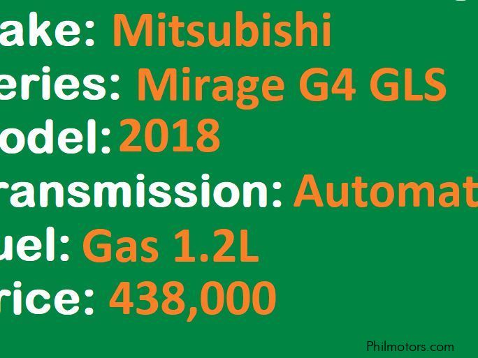 Mitsubishi Mirage G4 GLS in Philippines