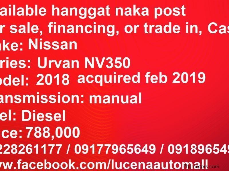 Nissan Urvan NV350 Lucena City in Philippines