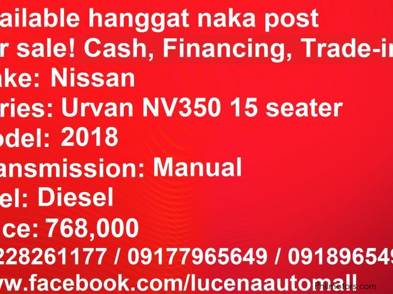 Nissan Urvan NV350 Lucena City in Philippines