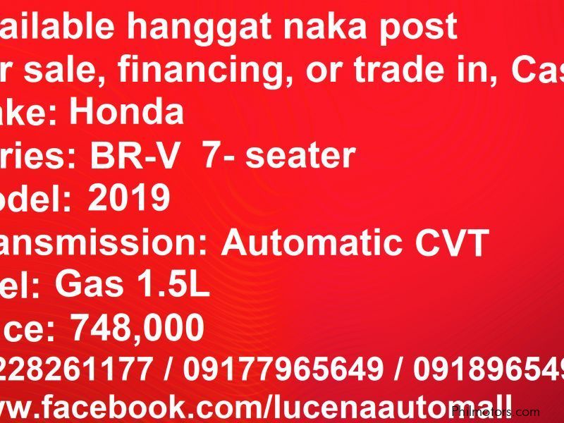 Honda BR-V CVT Lucena City in Philippines