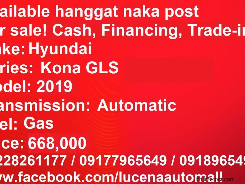 Hyundai Kona GLS Automatic Lucena City in Philippines