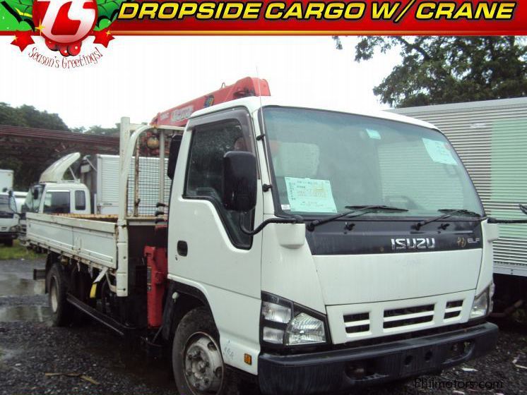 Isuzu Elf Dropside Cargo With Crane in Philippines