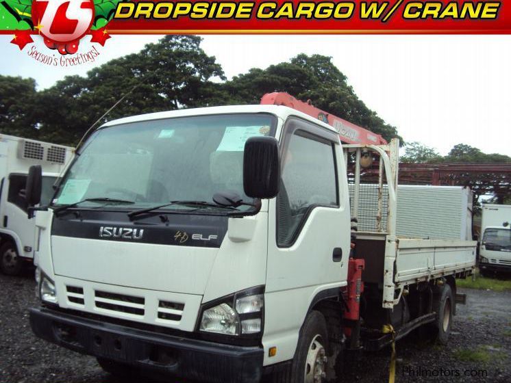 Isuzu Elf Dropside Cargo With Crane in Philippines