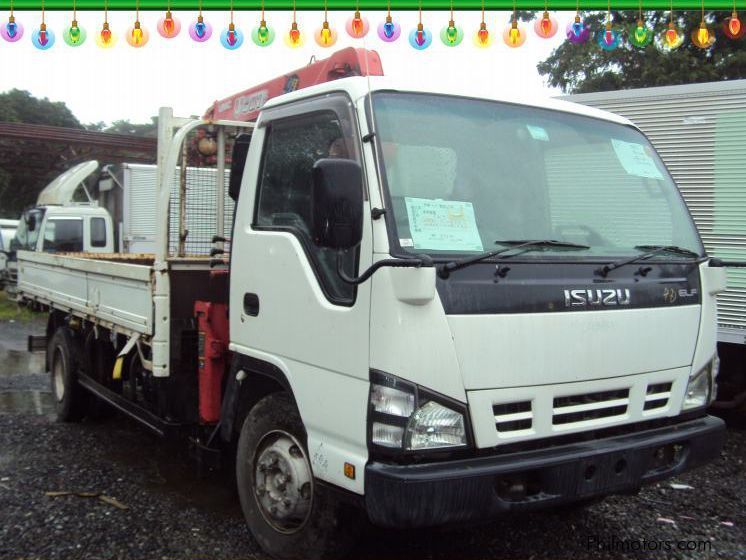 Isuzu Elf Dropside Cargo With Crane in Philippines