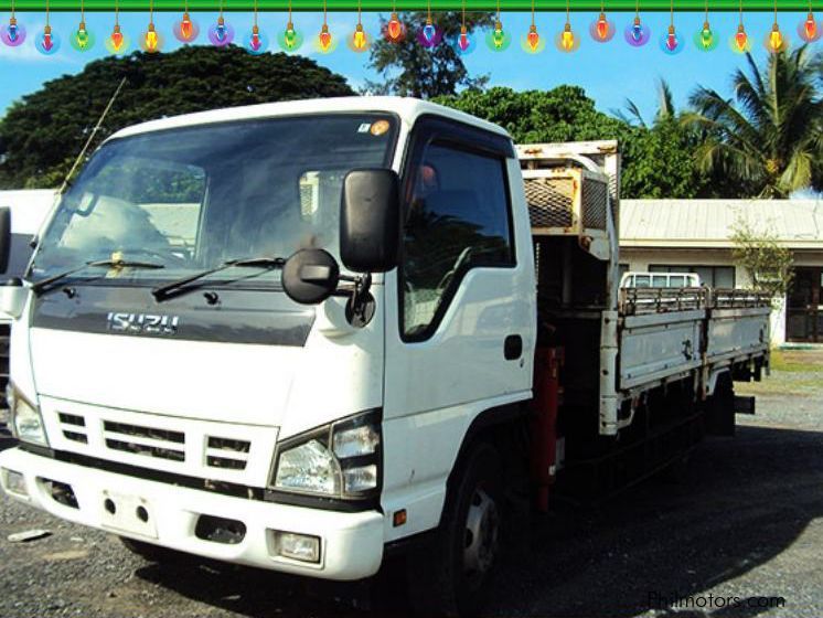 Isuzu Elf Dropside Cargo With Crane in Philippines