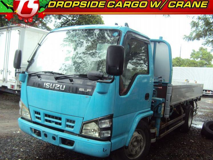 Isuzu Elf Dropside Cargo With Crane in Philippines