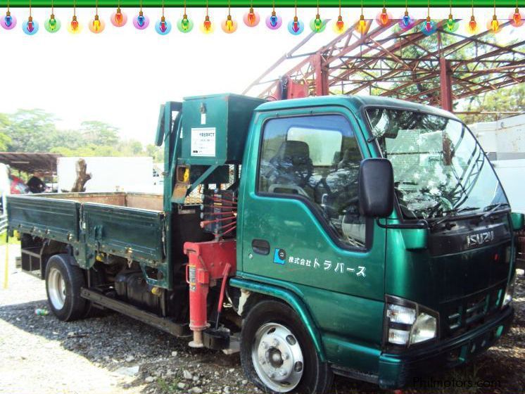 Isuzu Elf Dropside Cargo With Crane in Philippines