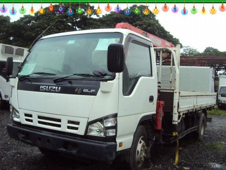 Isuzu Elf Dropside Cargo With Crane in Philippines