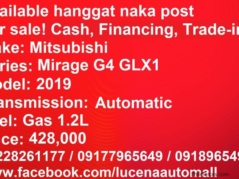 Mitsubishi Mirage G4 GLX1 automatic Lucena City in Philippines