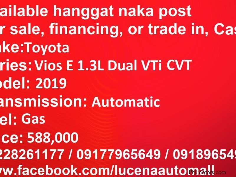 Toyota Vios E CVT Dual VVTi in Philippines