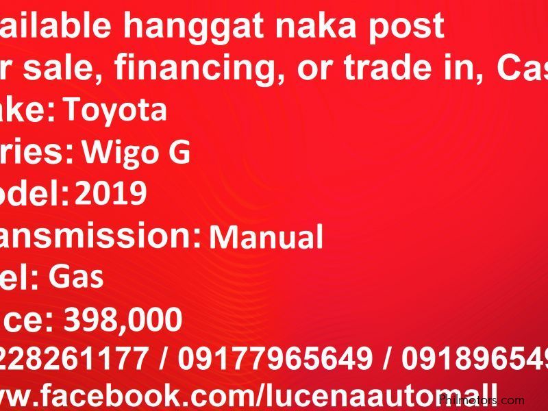 Toyota Wigo G Manual Lucena City in Philippines