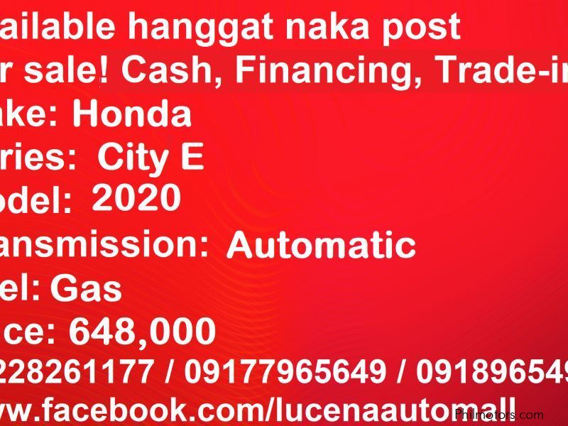 Honda Honda City E 2020 automatic Lucena City in Philippines