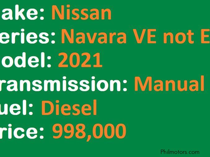 Nissan Navara Calibre 4x2 MT VE in Philippines