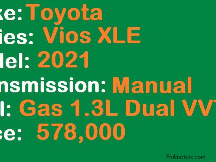 Toyota Vios XLE MT Lucena City in Philippines