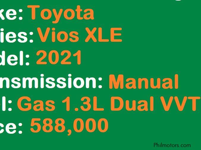 Toyota Vios XLE MT Lucena City in Philippines