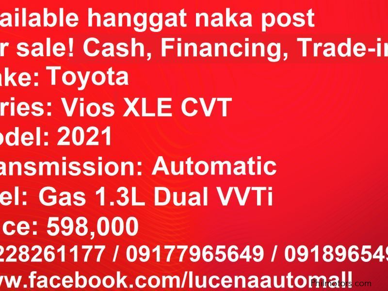 Toyota Vios XLE automatic Lucena City in Philippines