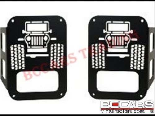 Used Jeep wrangler rubicon steel tail light cover with jeep design for sale in Pasig City