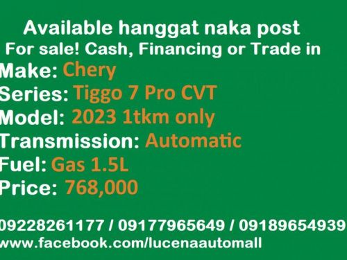 Chery Tiggo 7 pro in Philippines