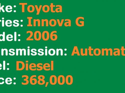 Toyota Innova G Lucena City in Philippines