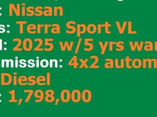 Nissan Terra Sport Sport VL  in Philippines